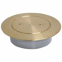 ミヤコ MK132FWMN ツバ付掃除口 メッキ無 防臭パッキン付 黄銅 100 1個（直送品）