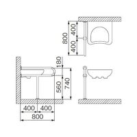ミヤコ MB177S 洗面器・手洗器手摺 32X1.5 1個（直送品）
