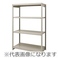 軽量ラック/段ボルトレス H1800XW1200 総耐荷重750kg アイボリー 【1FHー6460ー5IV】 1FH-6460-5IV（直送品）