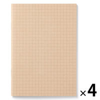 無印良品 ノート ５ｍｍ方眼 Ａ６・３２枚 1セット（1冊×4） 良品計画