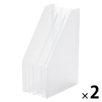 無印良品 ポリプロピレン スタンドじゃばらファイル Ａ５用 ３ポケット 1セット（1個×2） 良品計画