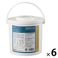 ウェットティッシュ アルコール 雑巾のように使える 超大判ウェットシート アルコール バケツタイプ 大容量 1セット（1個（100枚入）×6）コクヨ