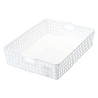 【収納ボックス】 イノマタ化学 ストックバスケットA4 ホワイト 4570 1セット（1個×15）