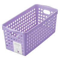 【収納ボックス】 イノマタ化学 ストックバスケットスリム ライトパープル 4572 1セット（1個×10）