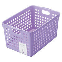 【収納ボックス】 イノマタ化学 ストックバスケットディープ ライトパープル 4577 1セット（1個×5）