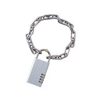 ガードロック キーを安全に保管する南京錠 レジャーロックチェーン付き シルバー No.360S-C 1個 63-7908-53（直送品）