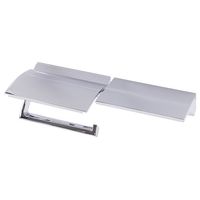 エスコ ワンハンド/トイレットペーパーホルダー(棚付/クロームメッキ) EA638LD-47 1個（直送品）