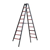 エスコ 2.13ー2.57m 脚立(伸縮調整脚/ワイドステップ) EA903A-21A 1台（直送品）