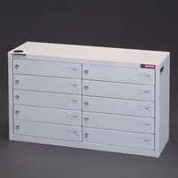 エスコ 766X240X447mm パーソナルキャビネット(10人用) EA954ES-56 1台（直送品）