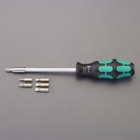 エスコ [+ ー] ドライバービットセット(ハンドル付) EA550BP-17 1セット（直送品）
