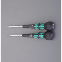 エスコ 2本組 [+ ー] ボールグリップドライバーセット EA560WA-611 1セット（直送品）