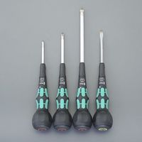 エスコ 4本組 [+ ー] ボールグリップドライバーセット EA560WA-616 1セット（直送品）