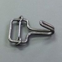 エスコ 30mm フック(スチール黒メッキ/5個) EA628RT-653A 1袋（直送品）