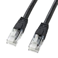 エスコ 15 m LANケーブル(CAT6/つめ折れ防止/ブラック) EA764BB-238A 1個（直送品）