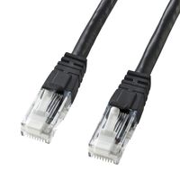 エスコ 20 m LANケーブル(CAT6/つめ折れ防止/ブラック) EA764BB-239A 1個（直送品）
