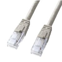 エスコ 0.2m LANケーブル(CAT6/つめ折れ防止/ライトグレー) EA764BB-240A 1個（直送品）
