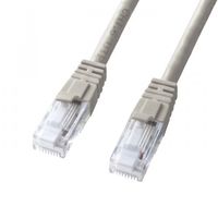 エスコ 0.5m LANケーブル(CAT6/つめ折れ防止/ライトグレー) EA764BB-241A 1本（直送品）
