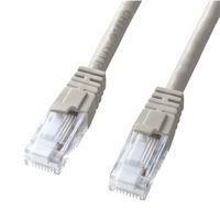 エスコ 3 m LANケーブル(CAT6/つめ折れ防止/ライトグレー) EA764BB-244A 1個（直送品）