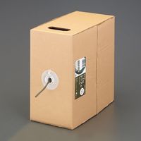 エスコ [OD色]100m LANケーブル(cat6/単線/自作用) EA764BS-100A 1巻（直送品）