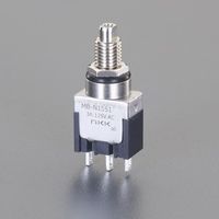 エスコ 125V/3A 押しボタンスイッチ(2極双投/小型) EA940DA-157A 1個（直送品）