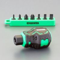 エスコ [+ ー] ドライバーセット(差替式/スタビー) EA564E-11 1セット（直送品）