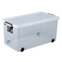 エスコ 390x740x350mm バックル収納ケース(キャスター付) EA506MB-22 1個（直送品）