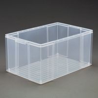 エスコ 430x650x305mm/67L 収納ケース(クリア/フタ無/3個) EA506MH-13BA 1セット（直送品）