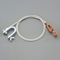 エスコ 914mm アースクリップワイヤー(C型xワニ口) EA991JM-22 1個（直送品）