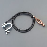 エスコ 914mm アースクリップワイヤー(C型xワニ口/ゴム被覆ワイヤー) EA991JM-21 1個（直送品）