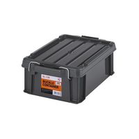 エスコ 450x295x159mm 収納ケース(バックル付/チャコールグレー) EA506AB-37AA 1個（直送品）