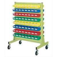 エスコ 960x610x1300mm パーツトレーラック(両面/128個) EA957AF-12 1台（直送品）