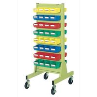 エスコ 510x610x1300mm パーツトレーラック(両面/64個) EA957AF-11 1台（直送品）