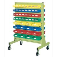 エスコ 960x610x1300mm パーツトレーラック(両面/96個) EA957AF-13 1台（直送品）