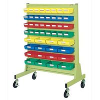 エスコ 960x560x1300mm パーツトレーラック(片面/48個) EA957AF-2 1台（直送品）