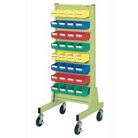 エスコ 510x560x1300mm パーツトレーラック(片面/32個) EA957AF-1 1台（直送品）