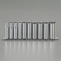 エスコ 1/2”DR/10個組 ディープソケットセット EA618XB-1 1セット（直送品）