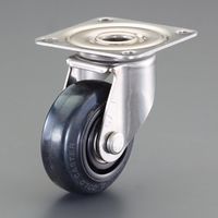 エスコ 150mm キャスター(ゴム車/自在/ステンレス製) EA986PN-374 1個（直送品）