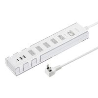 エスコ AC100V/14A/1.5m タップ(USB充電ポート5個付/シロ EA815GM-244 1本（直送品）