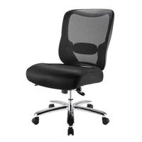 エスコ ビジネスチェアー(高耐荷重/ブラック) EA956XC-82 1脚（直送品）