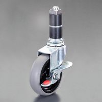 エスコ パイプラック用 75mm差込キャスター(自在ブレーキ/4個) EA976AW-407S 1セット（直送品）