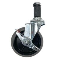 エスコ パイプラック用100mm差込キャスター(自在ブレーキ/4個) EA976AW-408S 1セット（直送品）