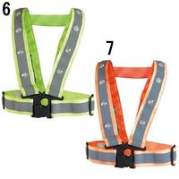 エスコ LED安全ベスト(縁無し/蛍光イエロー) EA983R-6 1着（直送品）