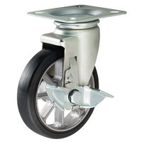 エスコ 150mm 牽引用キャスター(自在ストッパー付/軽量) EA986PN-423 1個（直送品）