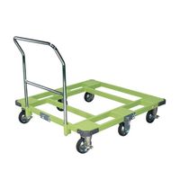 エスコ 1100パレット用/900kg 回転台車(取手/6輪) EA520BS-107 1台（直送品）