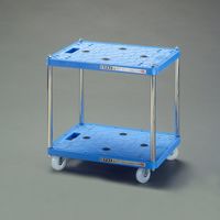 エスコ 500x370x492mm/二段/80kg ツールワゴン(樹脂製) EA956SB-1 1台（直送品）