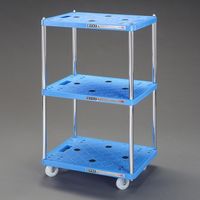 エスコ 600x410x495mm/三段/70kg ツールワゴン(樹脂製) EA956SB-4 1台（直送品）