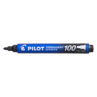 パイロット パーマネントマーカー100 油性ペン 中字丸芯 ブルー 青 MPM-10F-L 1本