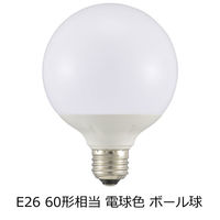 オーム電機 LED電球 ボール電球形 E26 60形 電球色 全方向 LDG6L-G AG24 1個