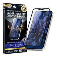 iPhone 14/13/13 Pro ガラスフィルム「GLASS PREMIUM FILM」 全画面保護 ソフトフレーム ブルーライトカット（直送品）