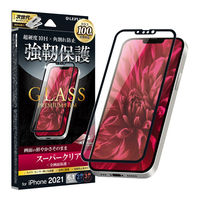 iPhone 14/13/13 Pro ガラスフィルム「GLASS PREMIUM FILM」 全画面保護 ソフトフレーム スーパークリア（直送品）